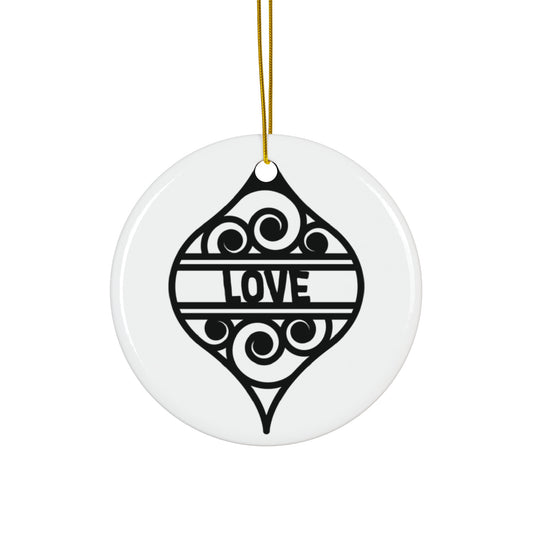 Love Ceramic Disc Ornament       Item #7900465