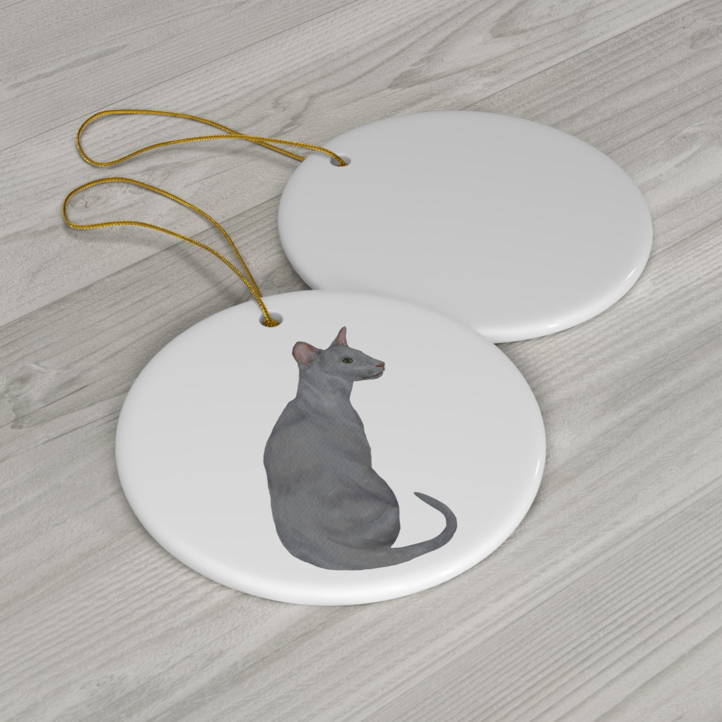 Cat Ceramic Ornament By Santa's Creations     Item #3552273