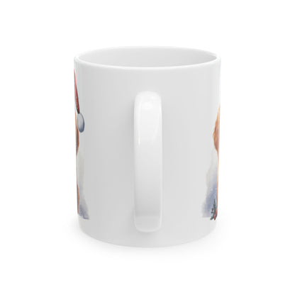 Cute Christmas Puppy with Santa Hat Christmas Mug 11oz   Item #772635