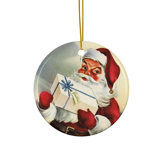 Santa Ceramic Disc Ornament         Item #4950435