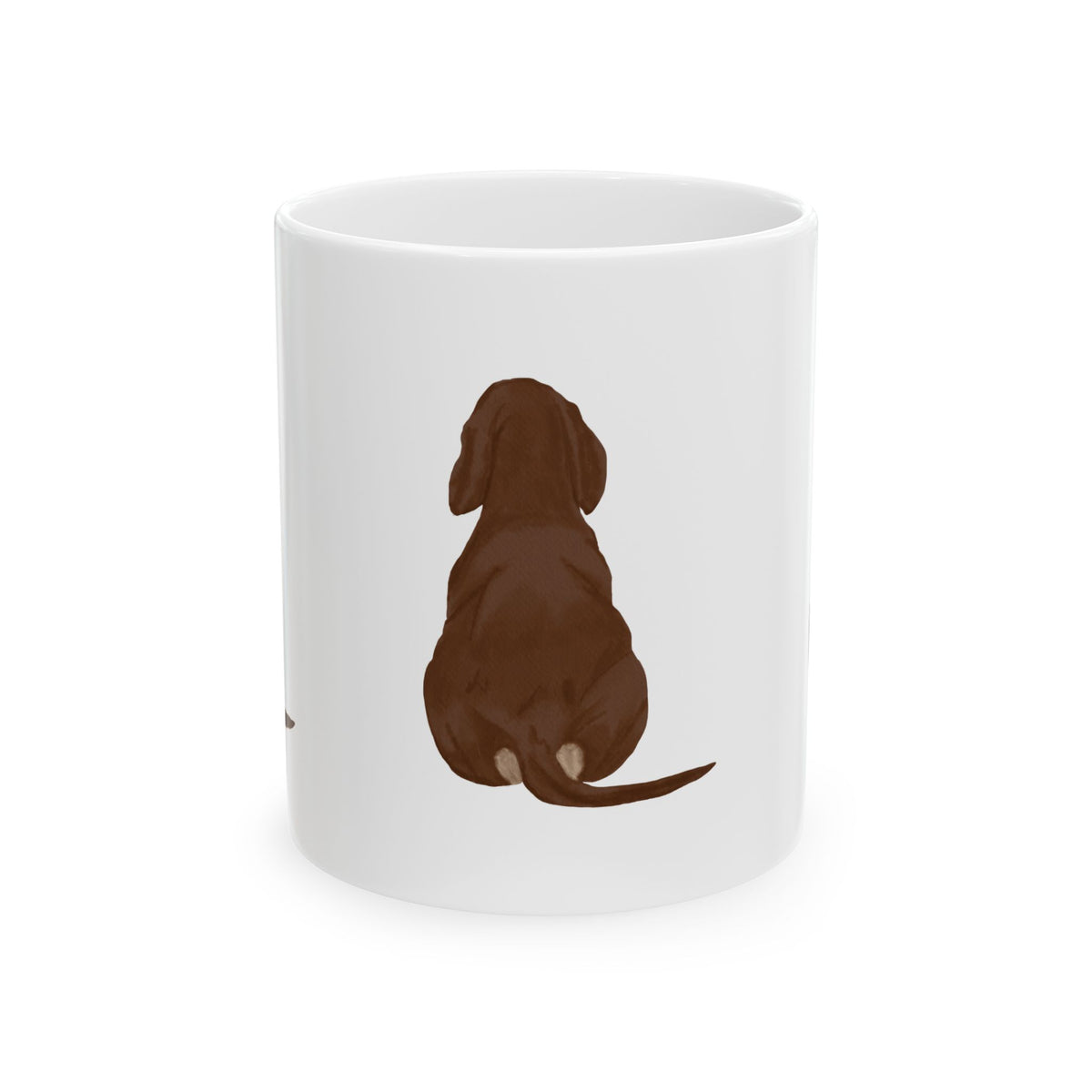Dog Silhouette Mug – Back View Ceramic Coffee Cup 11oz    Item #721616