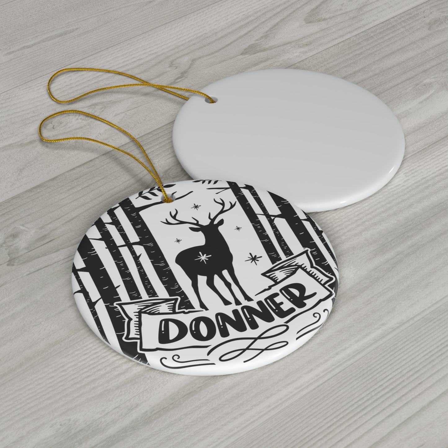 Donner Ceramic Disc Ornament        Item #2861536