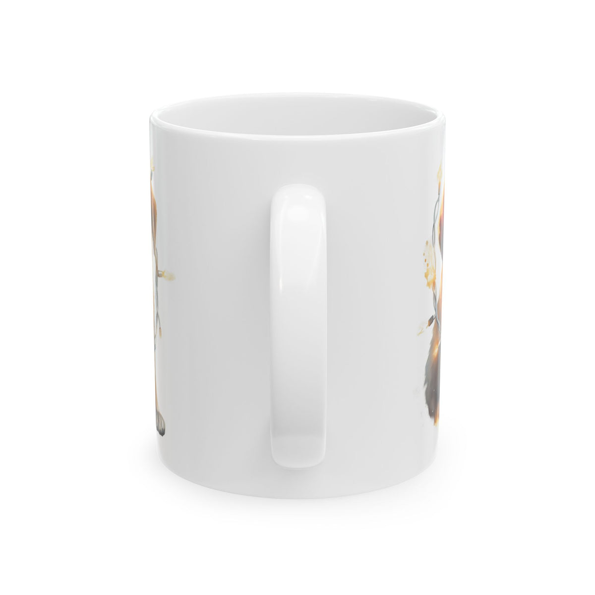 Adorable Puppy With Lights Around Neck Christmas Ceramic Mug 11oz   Item #534593