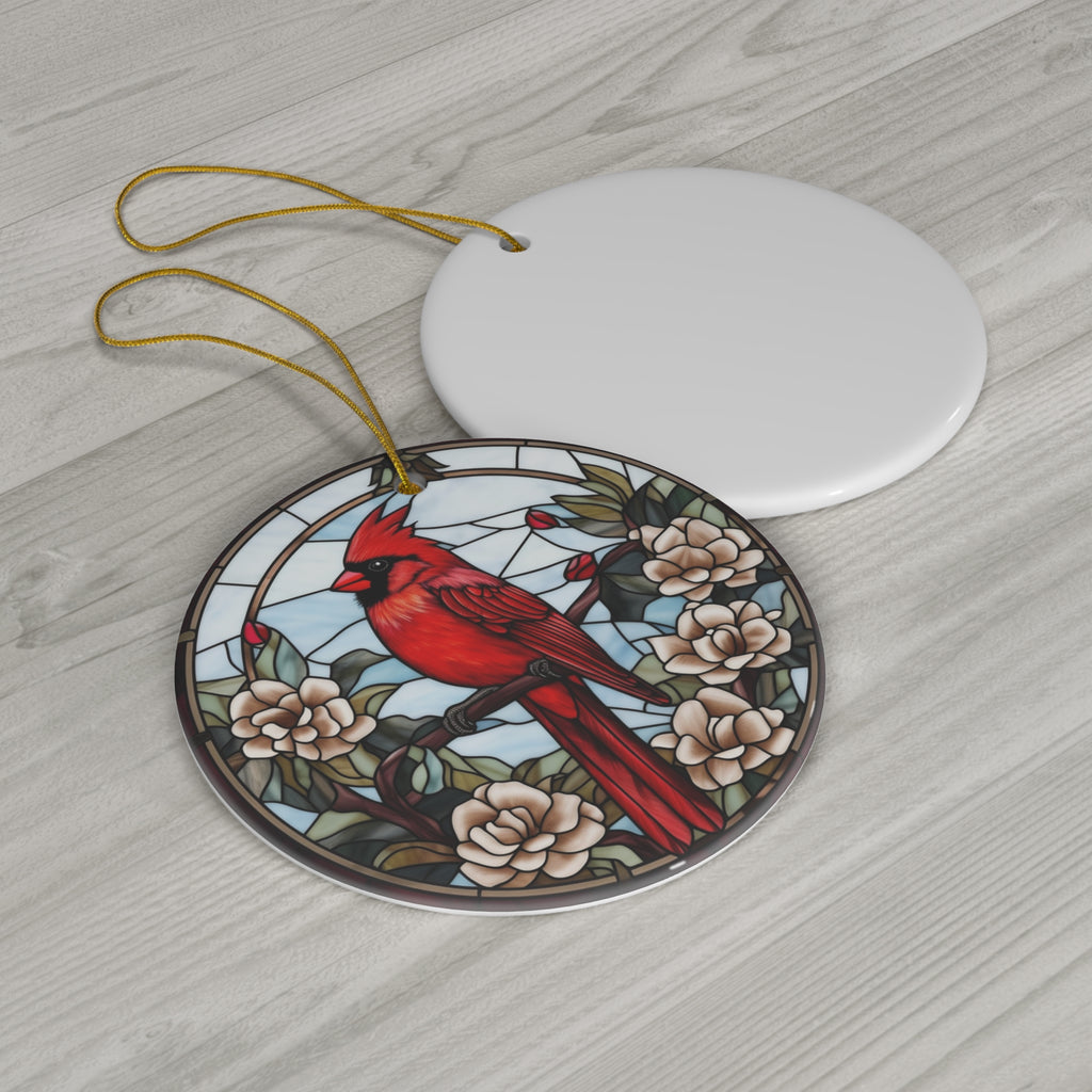 Christmas Cardinal Ceramic Ornament       Item #480541 - Buckshot's Bargain Barn