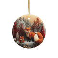 Fox Ceramic Disc Ornament        Item #8936323