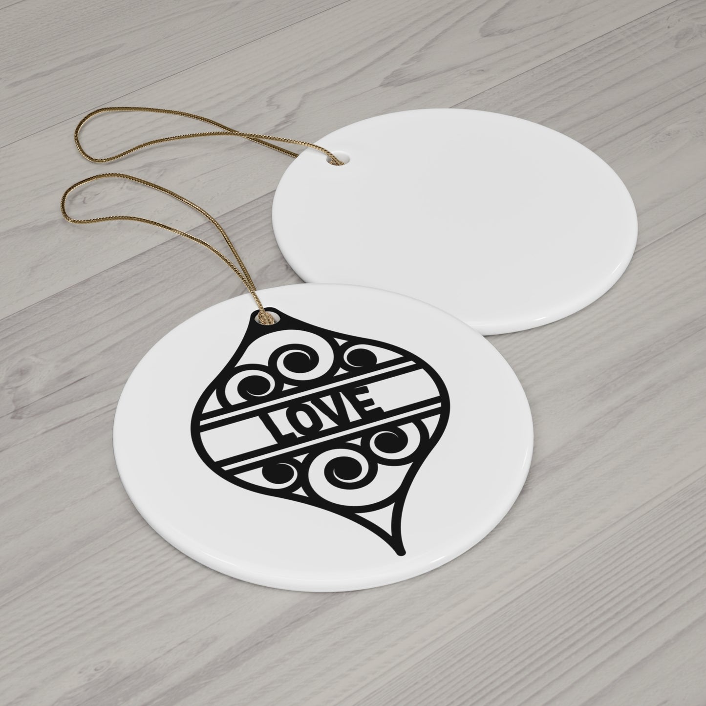 Love Ceramic Disc Ornament       Item #7900465