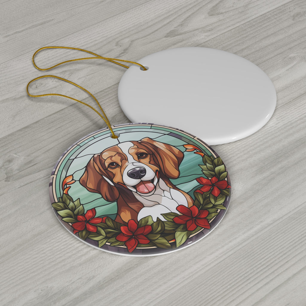 Christmas Dog Ceramic Ornament         Item #9931866 - Buckshot's Bargain Barn
