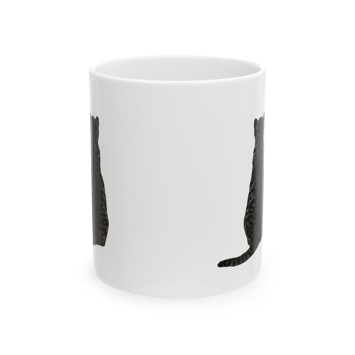 Black Cat Ceramic Mug – Cute Sitting Cat Coffee Cup 11oz   Item #610