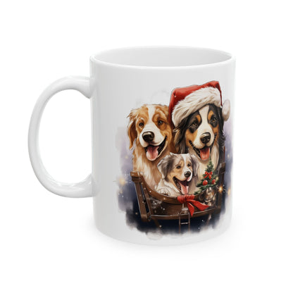 Festive Christmas Dogs Ceramic Mug 11oz   Item #467745