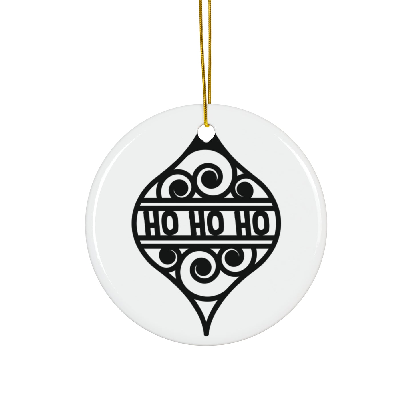 Ho Ho Ho Ceramic Disc Ornament   Item #1927595