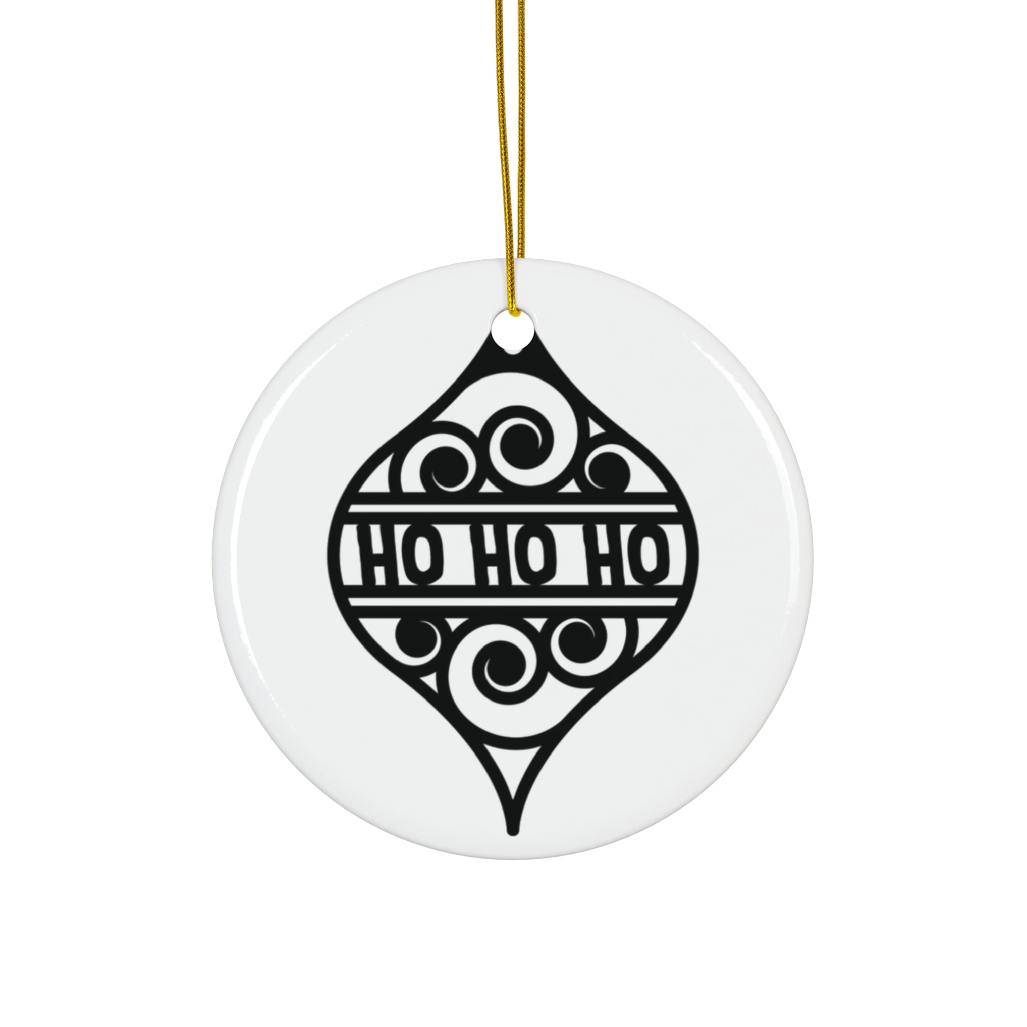 Ho Ho Ho Ceramic Disc Ornament   Item #1927595