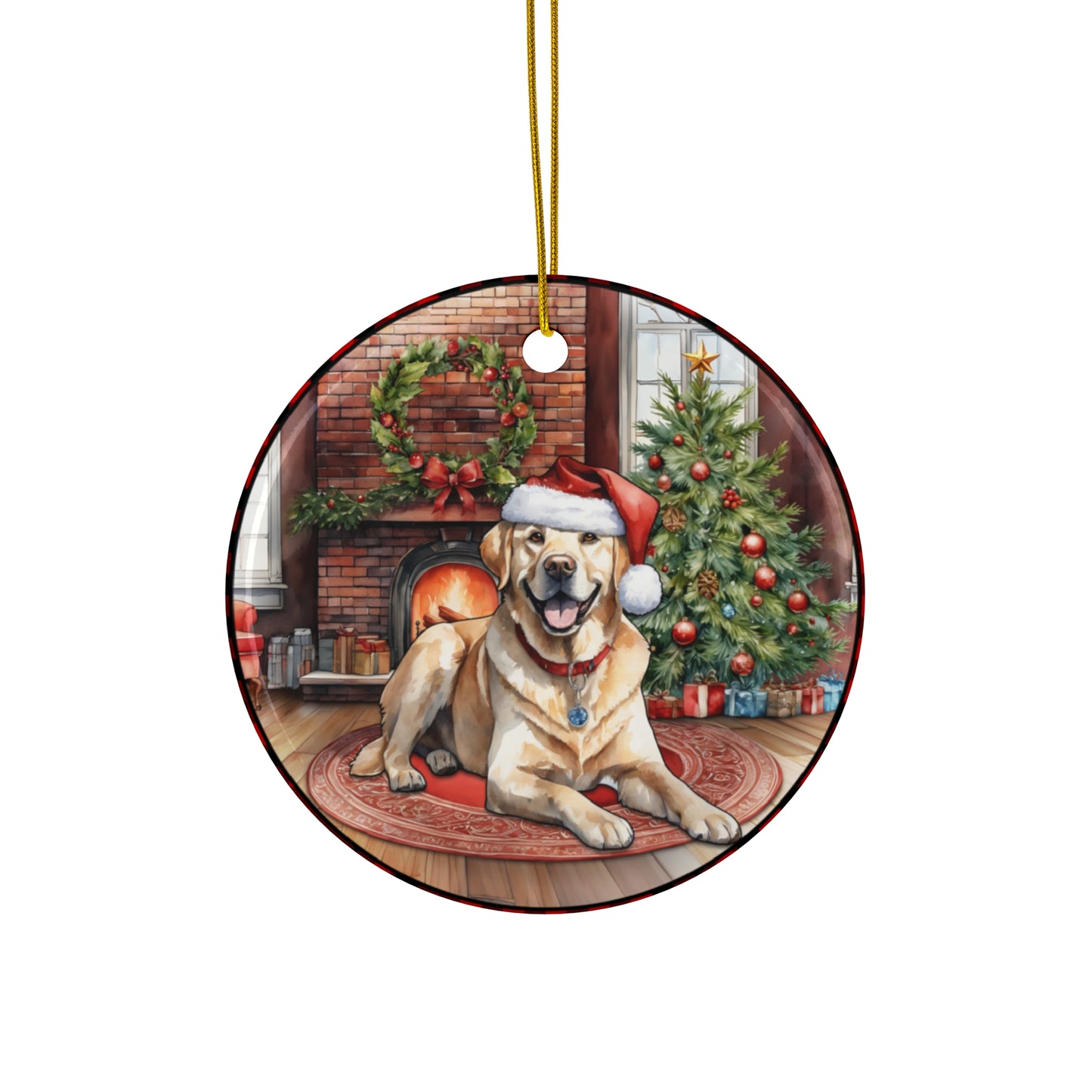 Ceramic Ornament - Labrador Retriever Christmas Dog       Item #1132527