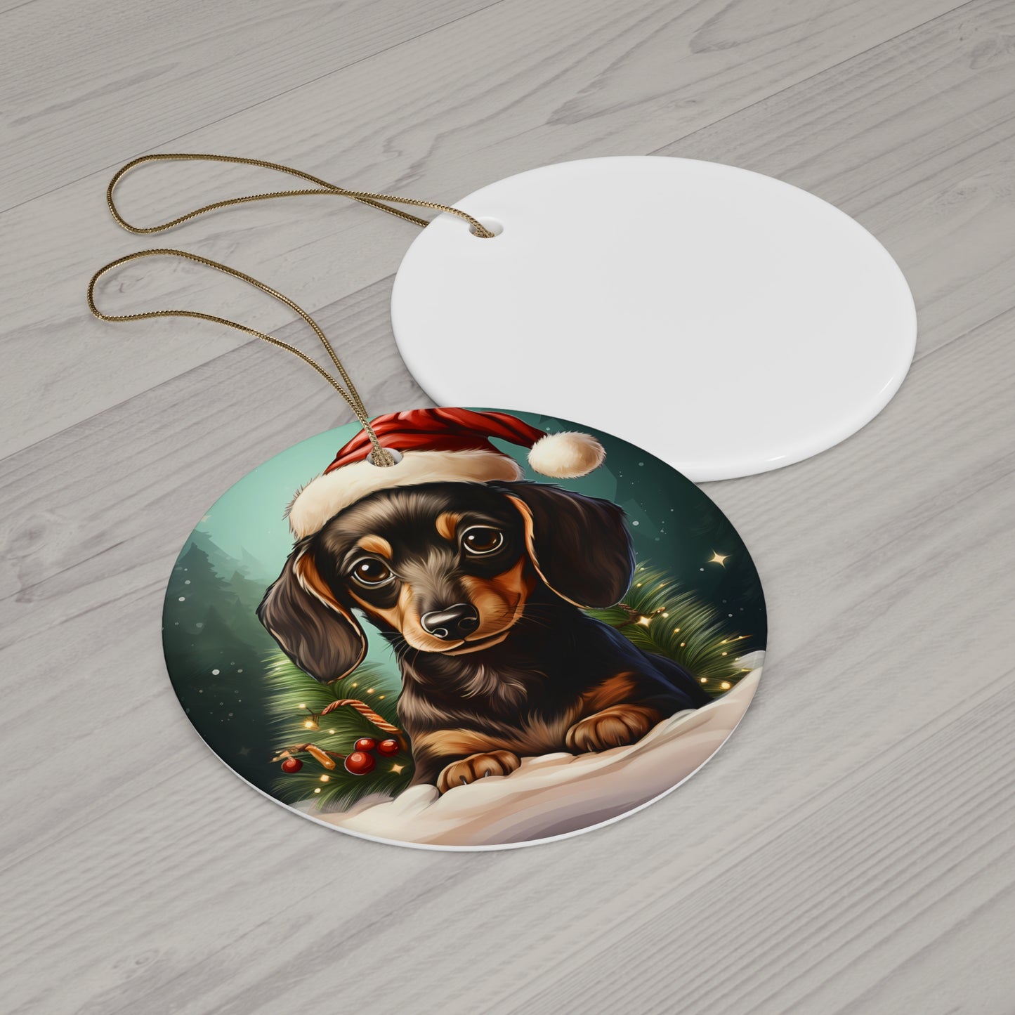 Dog Ceramic Disc Ornament             Item #5581605