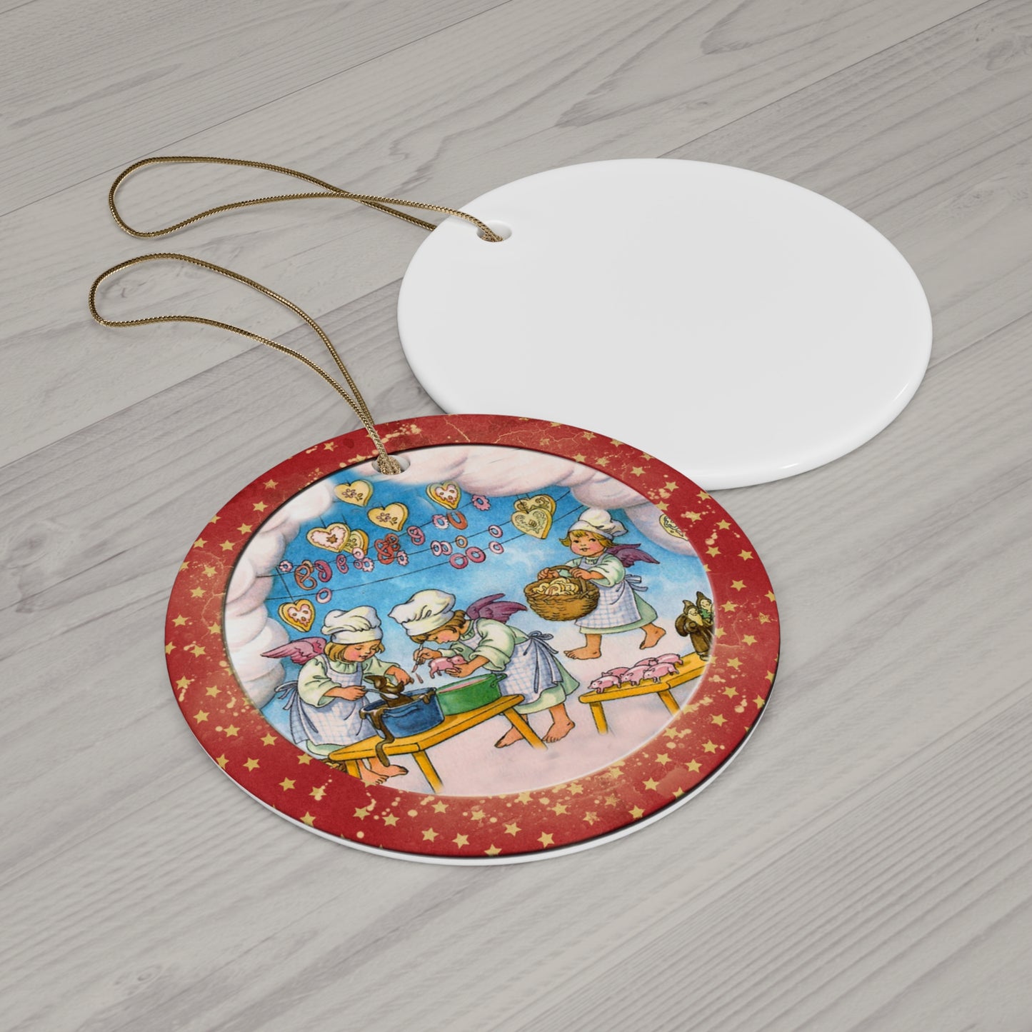 Christmas Kids Ceramic Disc Ornament     Item #4599838