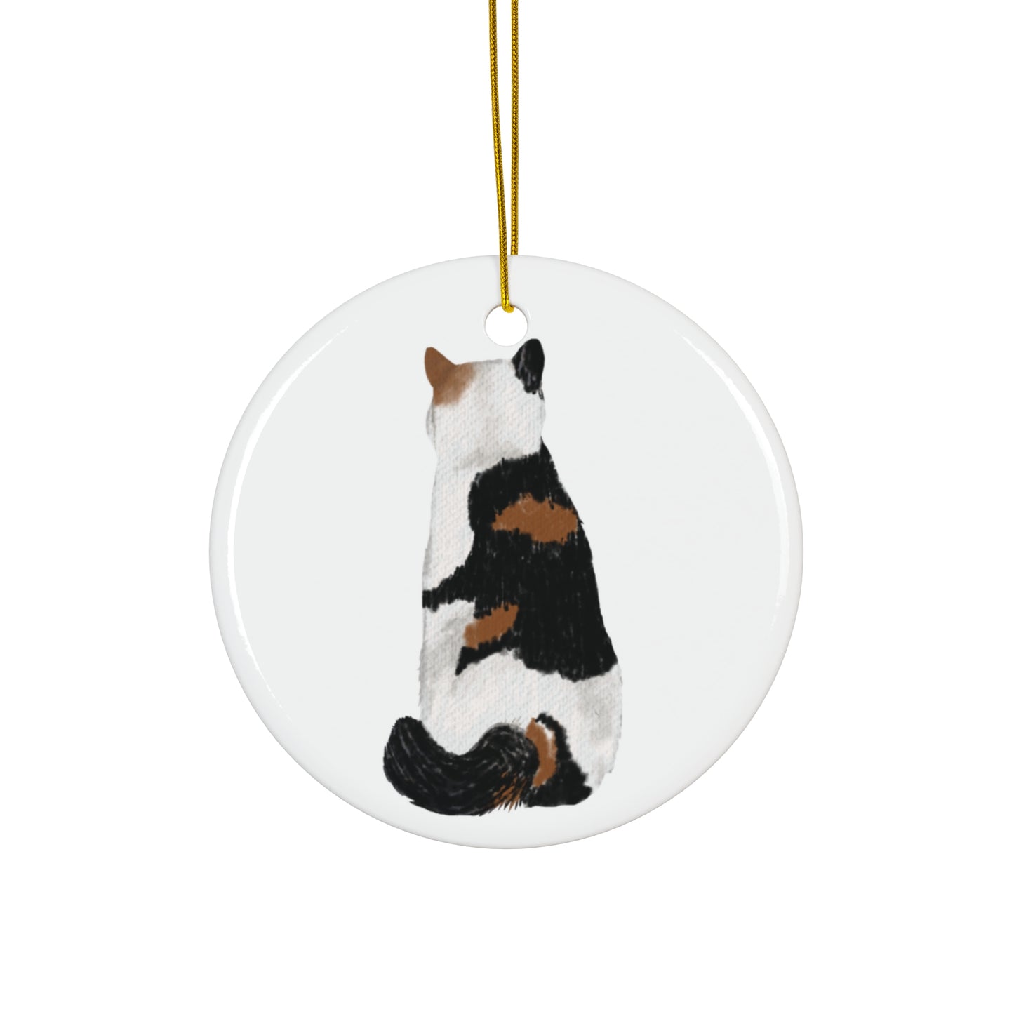 Cat Ceramic Disc Ornament        Item #1552329