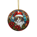 Santa Cat Ceramic Ornament            Item #3106284 - Buckshot's Bargain Barn