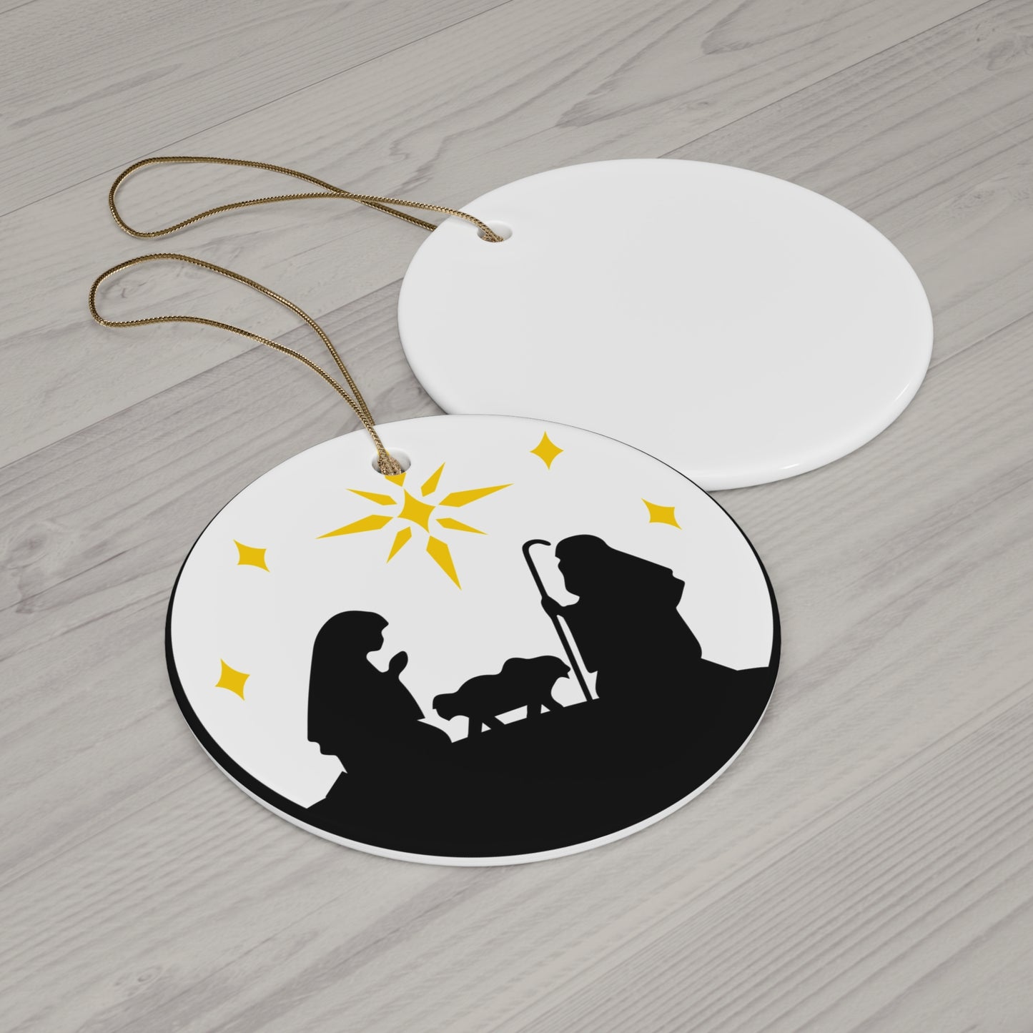 Nativity Ceramic Disc Ornament      Item #8393577