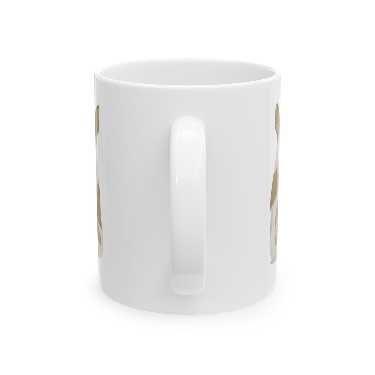 Dog Silhouette Mug – Back View Ceramic Coffee Cup 11oz    Item #1016