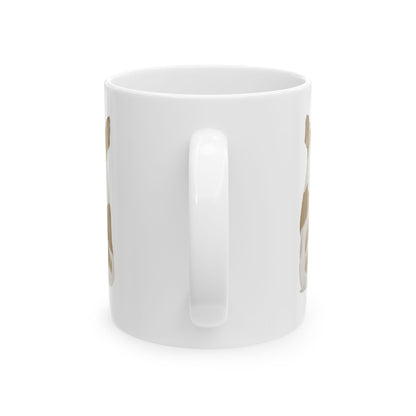 Dog Silhouette Mug – Back View Ceramic Coffee Cup 11oz    Item #1016
