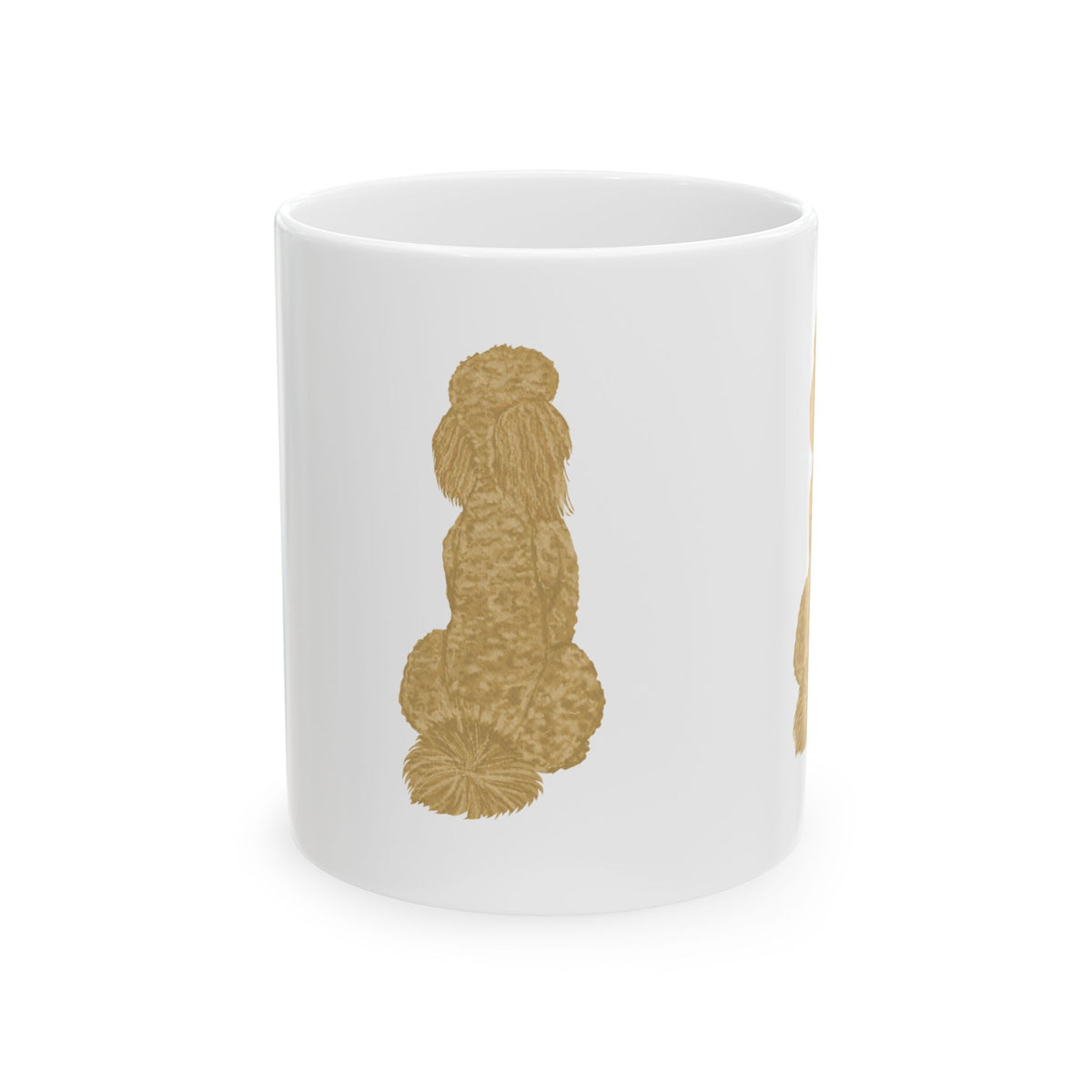 Dog Silhouette Mug – Back View Ceramic Coffee Cup 11oz    Item #941821