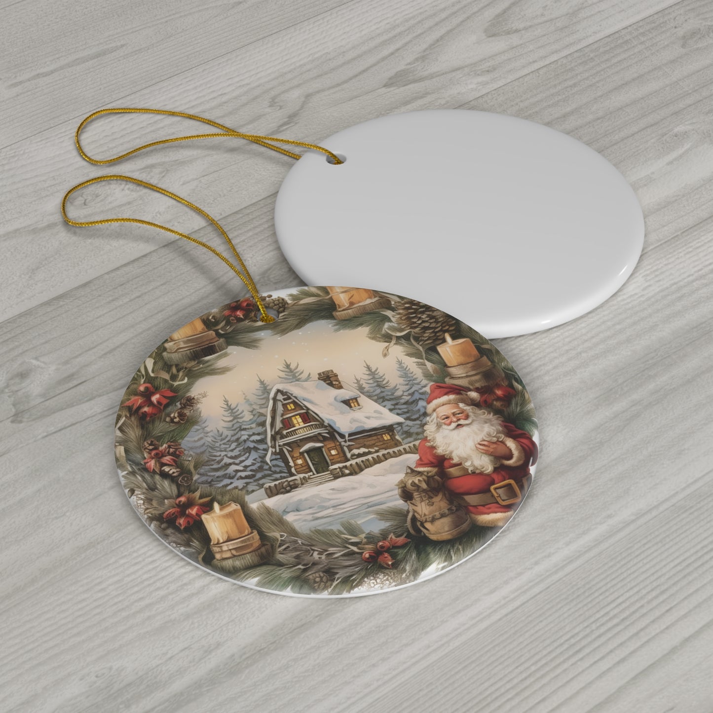 Ceramic Ornament - Santa     Item #4214205