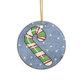 Candy Cane Ceramic Disc Ornament           Item #7470075