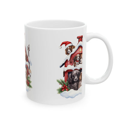 Christmas Puppy Barn Ceramic Mug 11oz   Item #243209