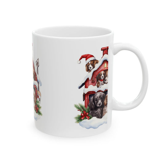 Christmas Puppy Barn Ceramic Mug 11oz   Item #243209