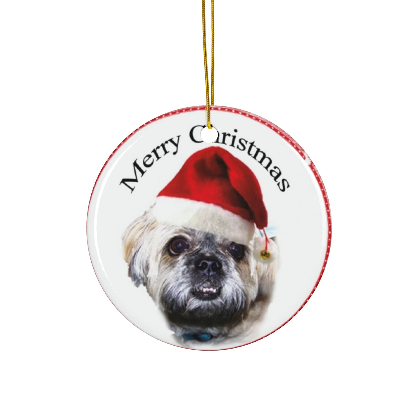 Ceramic Ornament - Merry Christmas Dog     Item #2074242