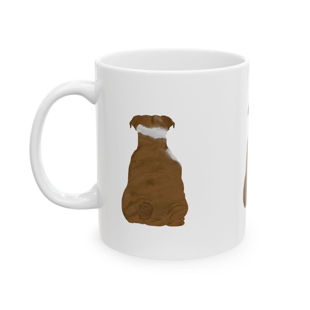 Dog Silhouette Mug – Back View Ceramic Coffee Cup 11oz    Item #20409