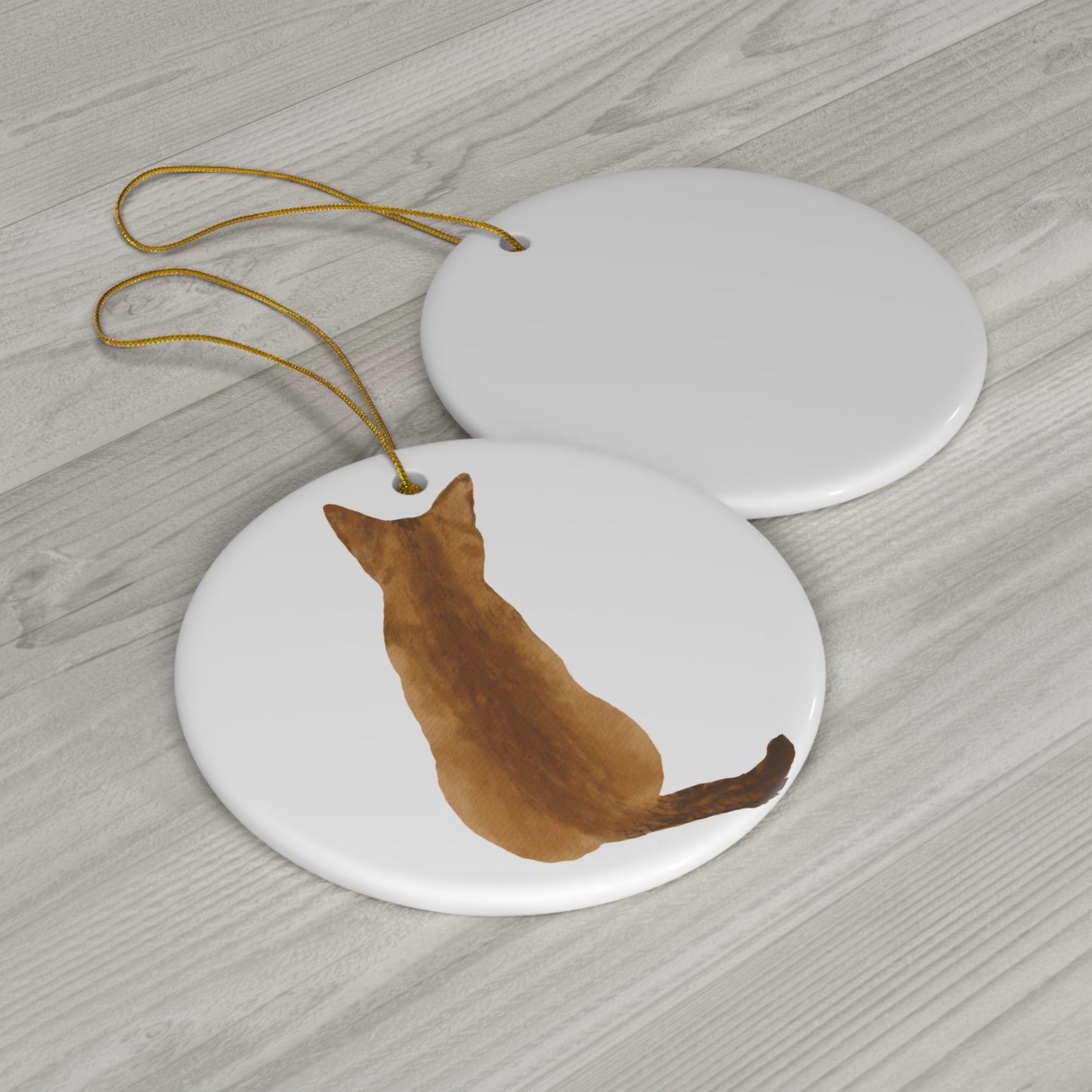 Cat Ceramic Disc Ornament         Item #7531328