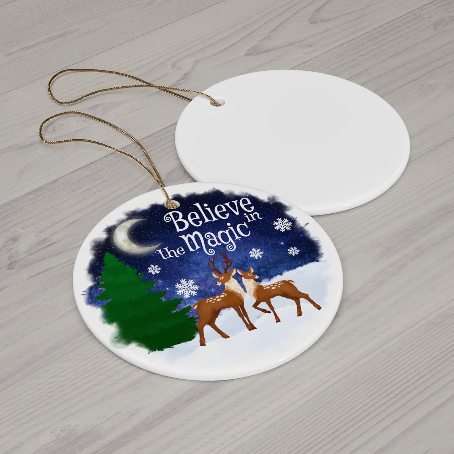 Believe In The Magic Ceramic Disc Ornament      Item #4715951