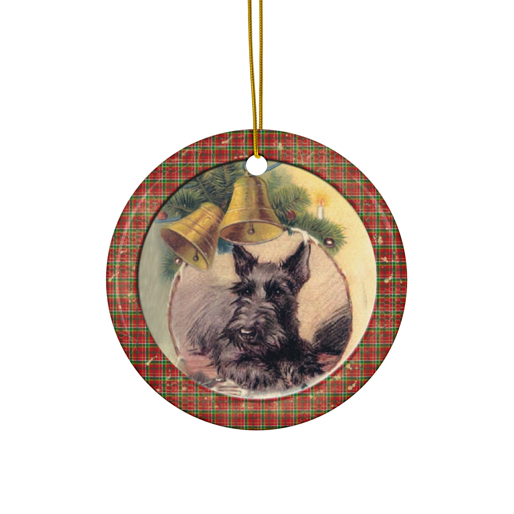 Christmas Dog Ceramic Disc Ornament              Item #6376924