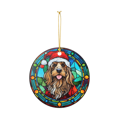Stained Glass Christmas Dog Ornament    Item #283146
