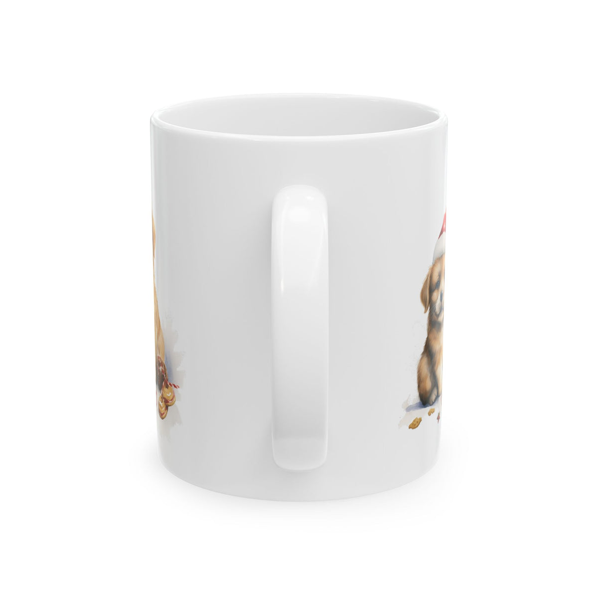 Christmas Puppies In Santa Hat Christmas Mug 11oz    Item #764977