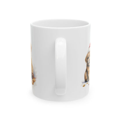 Christmas Puppies In Santa Hat Christmas Mug 11oz    Item #764977