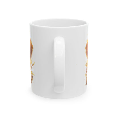 Festive Puppy In Lights Christmas Mug – Holiday Dog Lover Coffee Cup 11oz  Item #85582