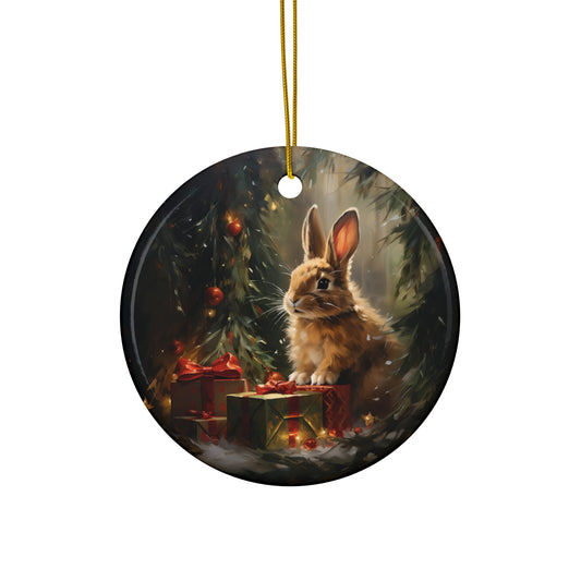 Rabbit Ceramic Disc Ornament       Item #7826541