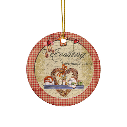 Gingerbread Kitchen Ceramic Disc Ornament     Item #7175186