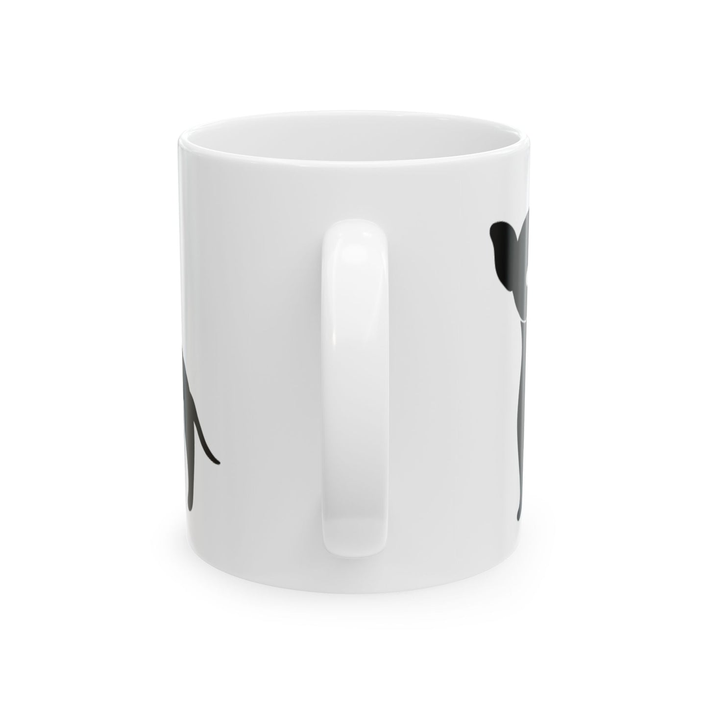 Chihuahua Silhouette Ceramic Mug – Cute Black Dog Coffee Cup 11oz   Item #679233