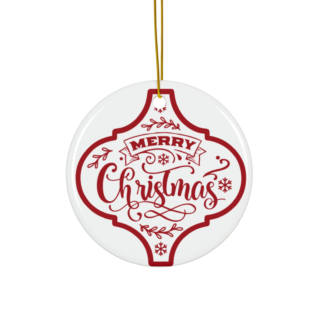 Merry Christmas Ceramic Disc Ornaments             Item #4082538