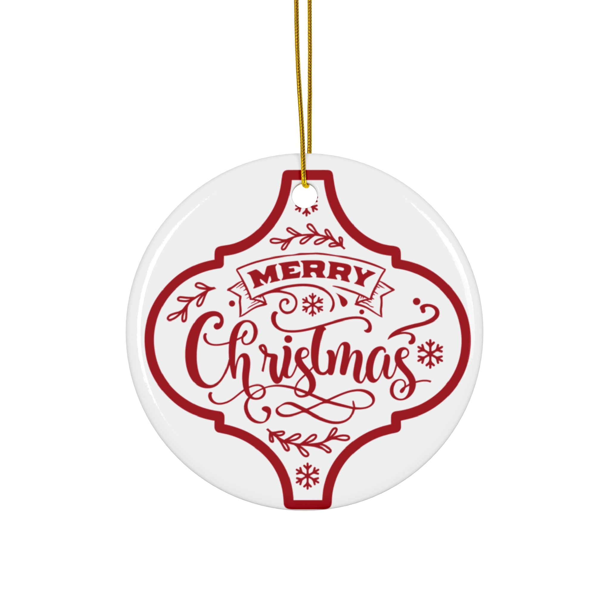 Merry Christmas Ceramic Disc Ornaments             Item #4082538