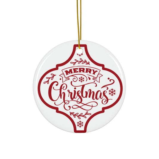 Merry Christmas Ceramic Disc Ornaments             Item #4082538