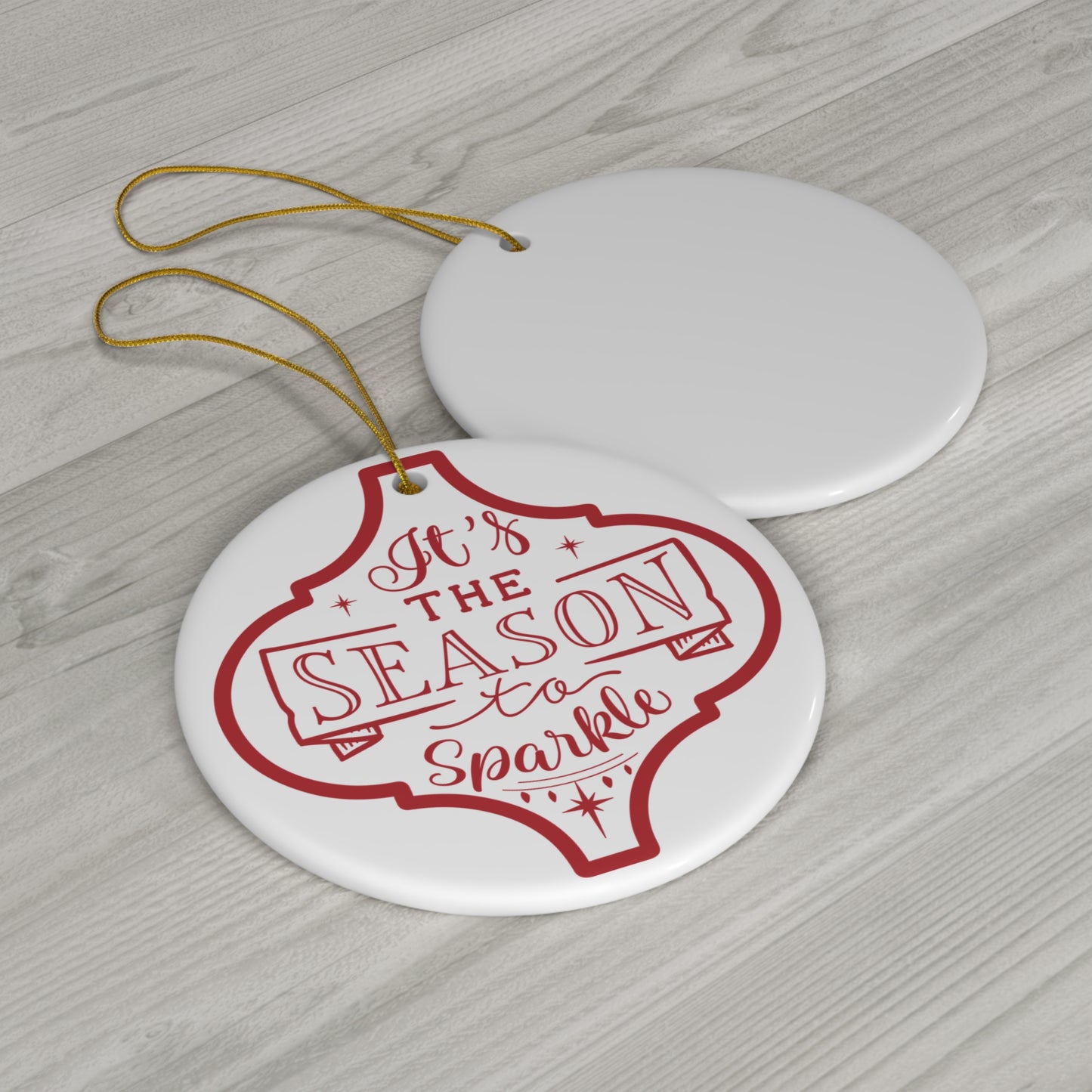 It's The Season To Sparkle Ceramic Disc Ornament      Item #7330852