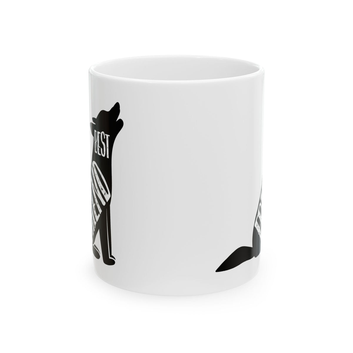 Howling Dog Best Friend Ceramic Mug – Rustic Nature Coffee Cup 11oz   Item #131029