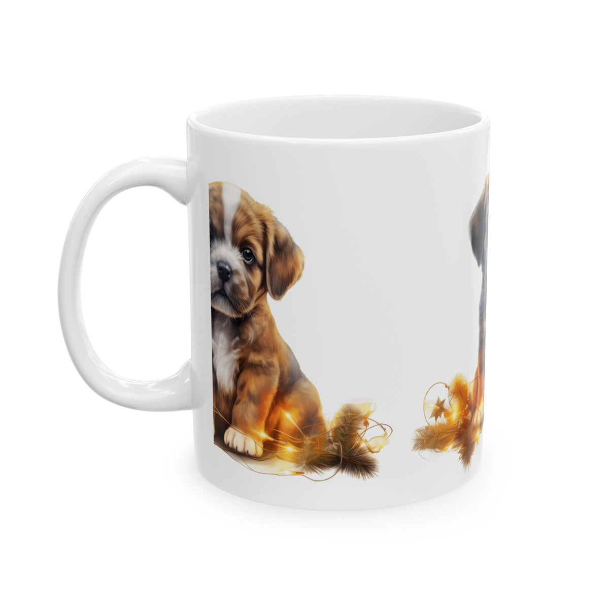 Cute Puppy Ceramic Mug – Adorable Brown Puppy Coffee Cup 11oz  Item #885054