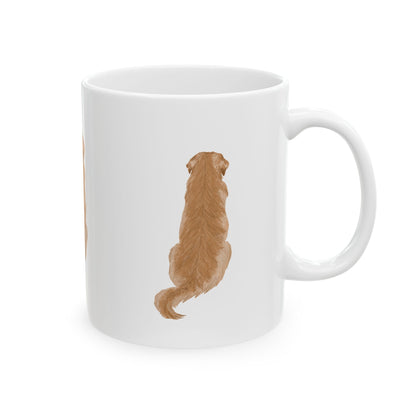 Golden Retriever Back View Ceramic Mug — Cute Dog Lover Coffee Cup 11oz  Item #635948
