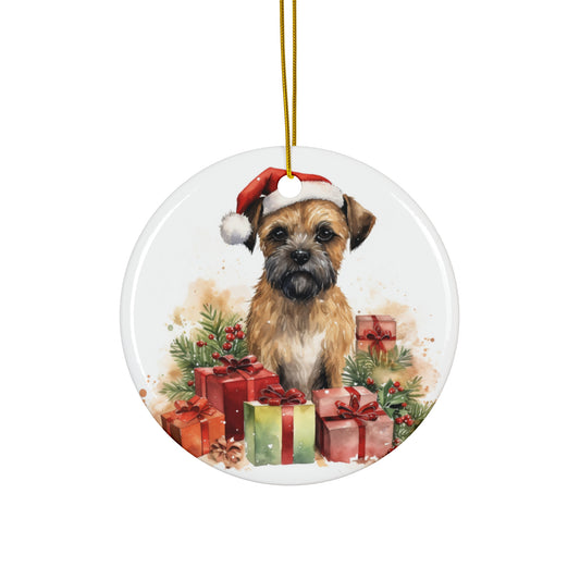 Ceramic Ornament - Border Terrier Christmas     Item #3764031