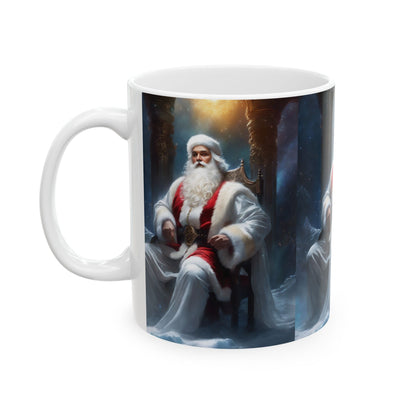 Santa Claus Throne Ceramic Mug — Festive Christmas Coffee Cup 11oz  Item #553287