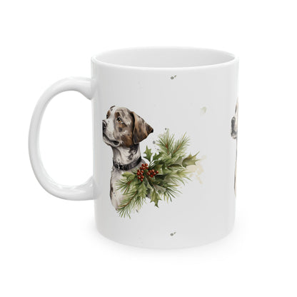 Christmas Dog Mug – Festive Labrador Portrait Ceramic Coffee Cup 11oz   Item #286512
